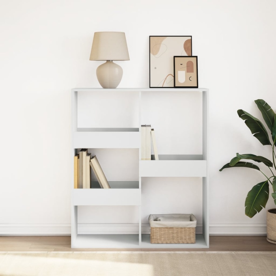 Bibliotecă/Separator cameră, alb, 100x33x115 cm