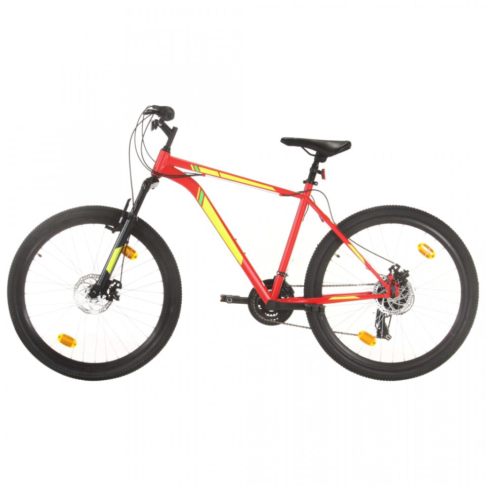 Bicicletă montană cu 21 viteze, roată 27,5 inci, roșu, 42 cm Casa Practica imagine noua
