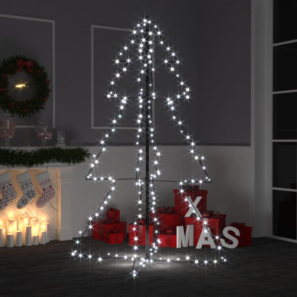 Brad Crăciun conic, 200 LED-uri, 98×150 cm, interior & exterior Casa Practica