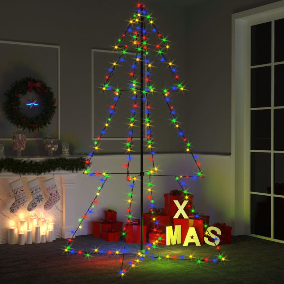 Brad Crăciun conic 240 LED-uri, 118×180 cm, interior & exterior 118x180