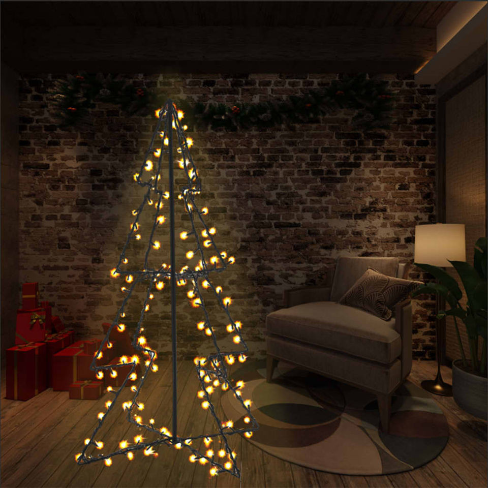 Brad Crăciun conic, 78×120 cm, 160 LED-uri, interior & exterior 160