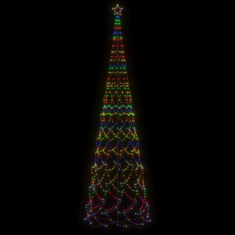 Brad de Crăciun conic, 3000 LED-uri, multicolor, 230x800 cm