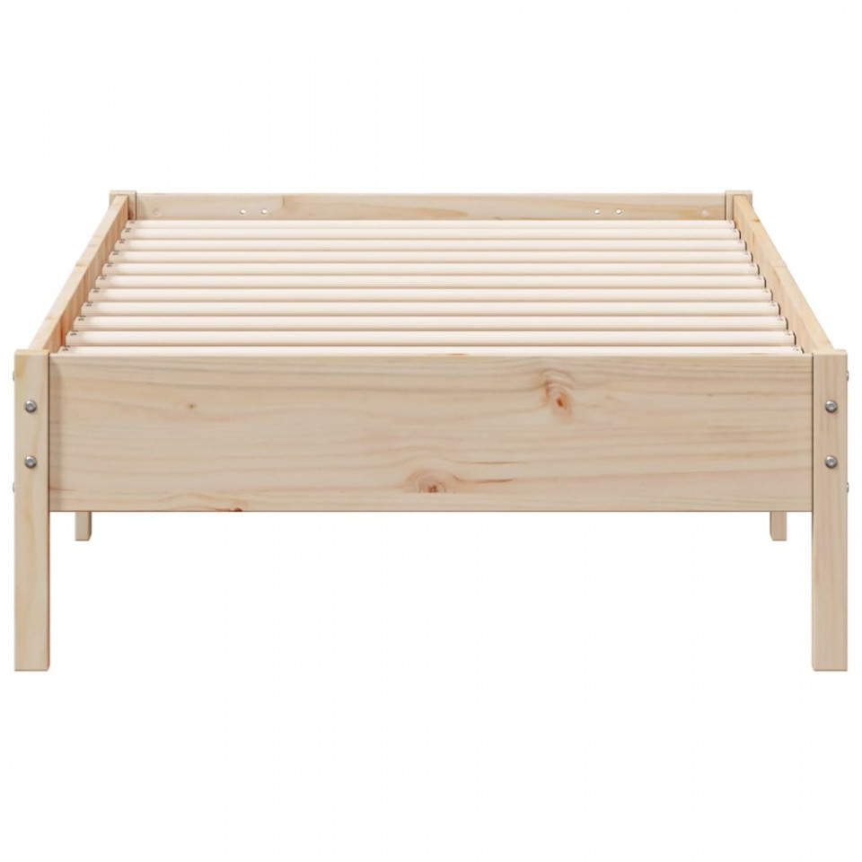 Cadru de pat, 75x190 cm, lemn masiv de pin