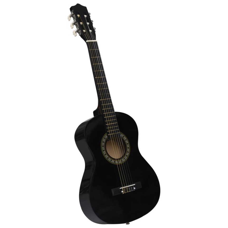 Chitară clasică pentru începători și copii, negru, 1/2 34