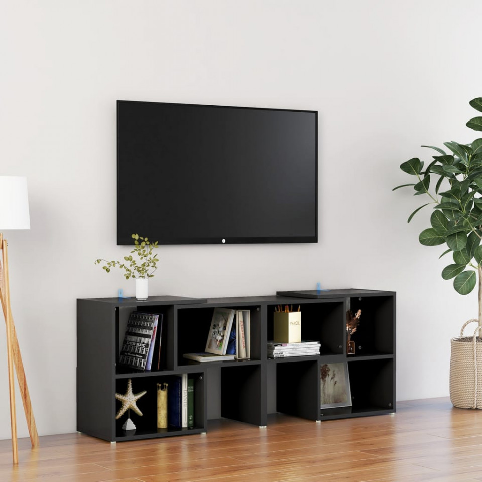 Poza Comoda TV, negru, 104x30x52 cm, PAL