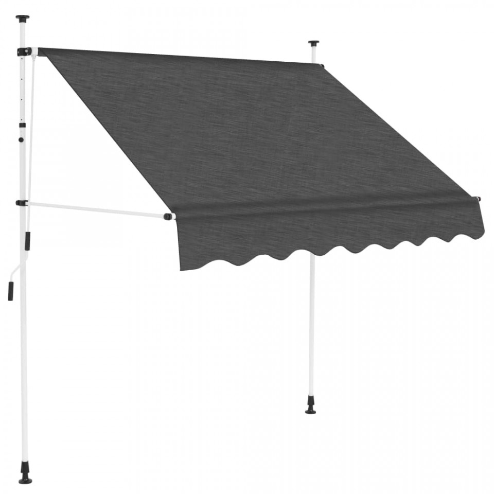 Copertină retractabilă manual, antracit, 150 cm
