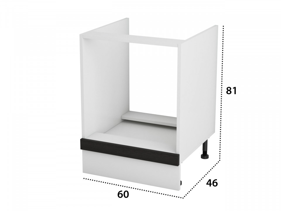 Corp cuptor, Alfa, Wenge Alb, PAL, 60x81x46 cm