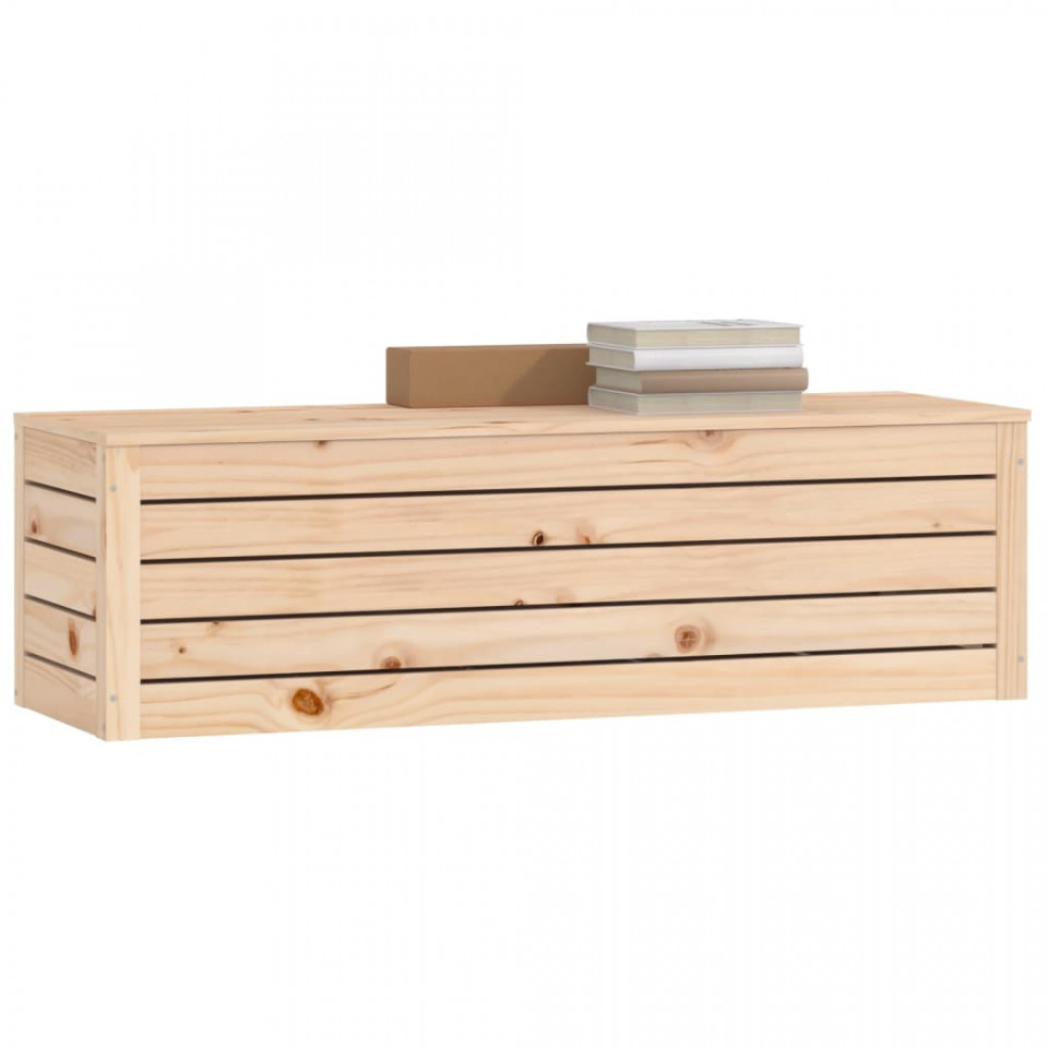 Cutie de depozitare, 109x36,5x33 cm, lemn masiv de pin