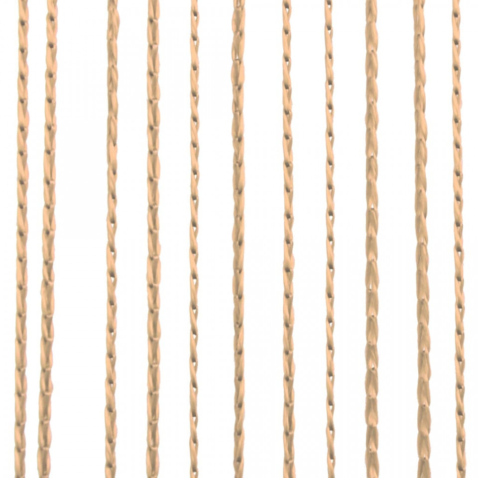 Draperii cu franjuri, 2 buc., 140 x 250 cm, bej