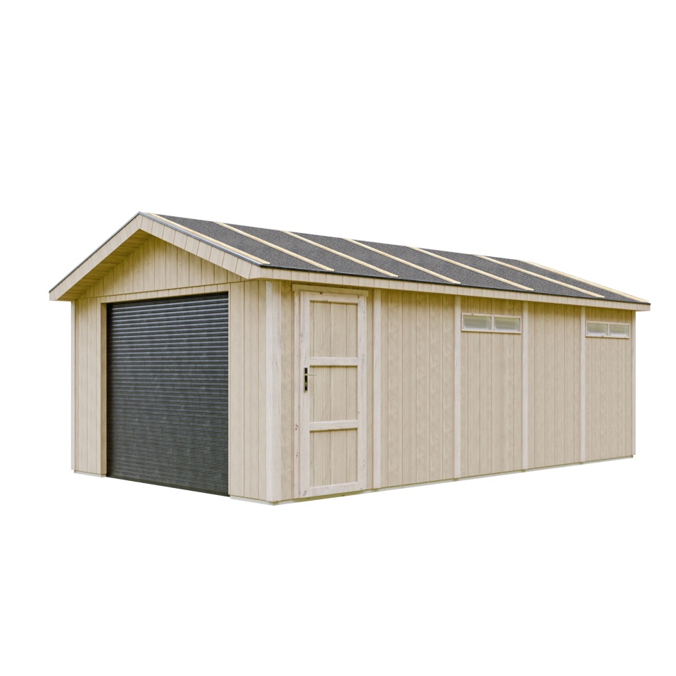Garaj de calitate premium 21 m² - L378 x L648 cm - Timbela M992B