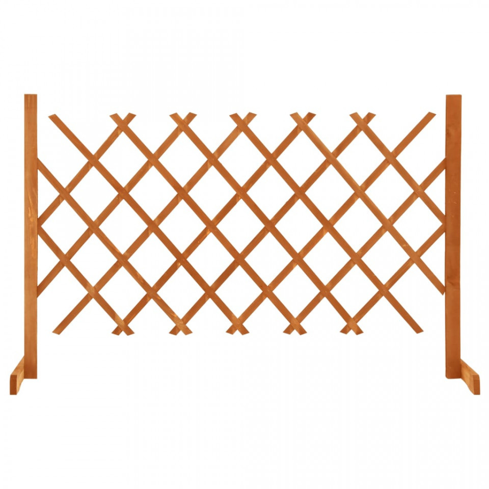 Gard cu zăbrele de grădină, portocaliu, 120×90 cm, lemn de brad 120x90 imagine noua