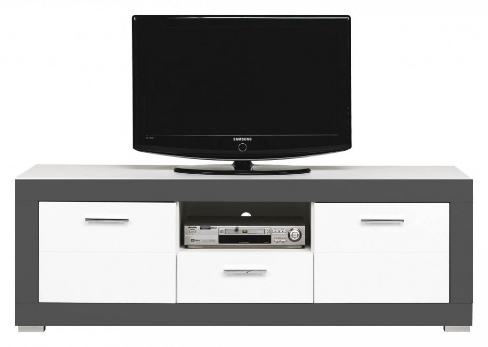 Gray GR-1 White Mat-Graphite Comoda Tv