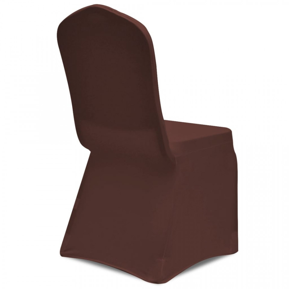 Husă de scaun elastică, 4 buc., maro