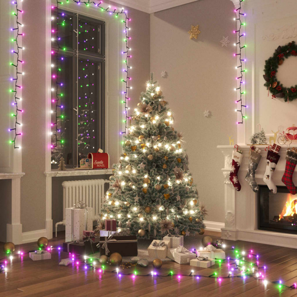 Instalație compactă cu 2000 led-uri pastel multicolor 20 m pvc