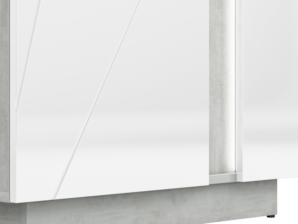 Lumens 03 Display Vitrina Deschidere Stanga Beton/White High Gloss
