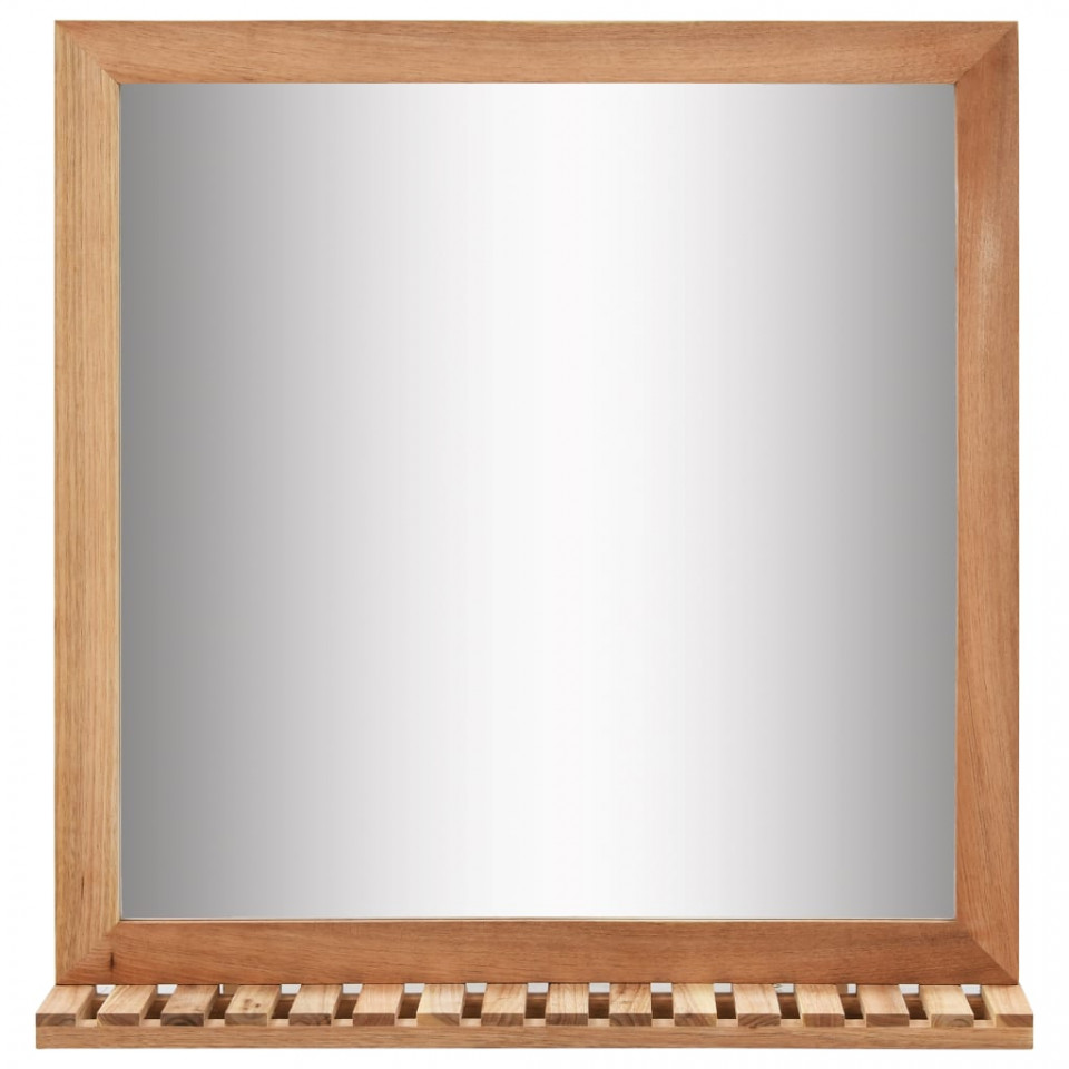 Poza Oglinda de baie, 60 x 12 x 62 cm, lemn masiv de nuc