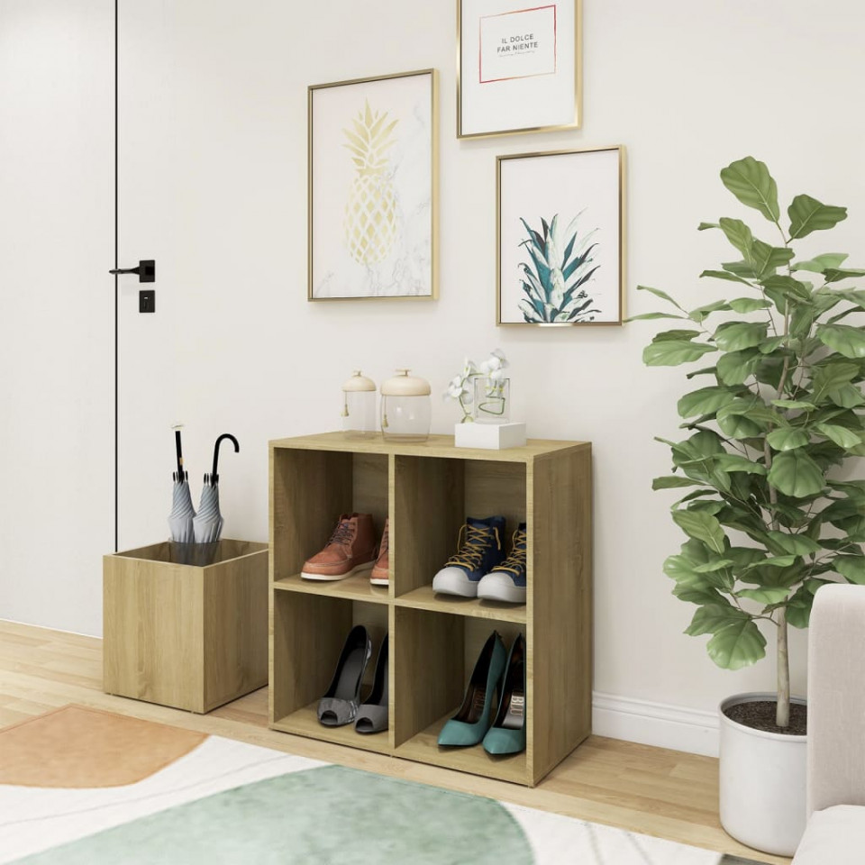 Pantofar de hol, stejar sonoma, 105x35,5x70 cm, pal