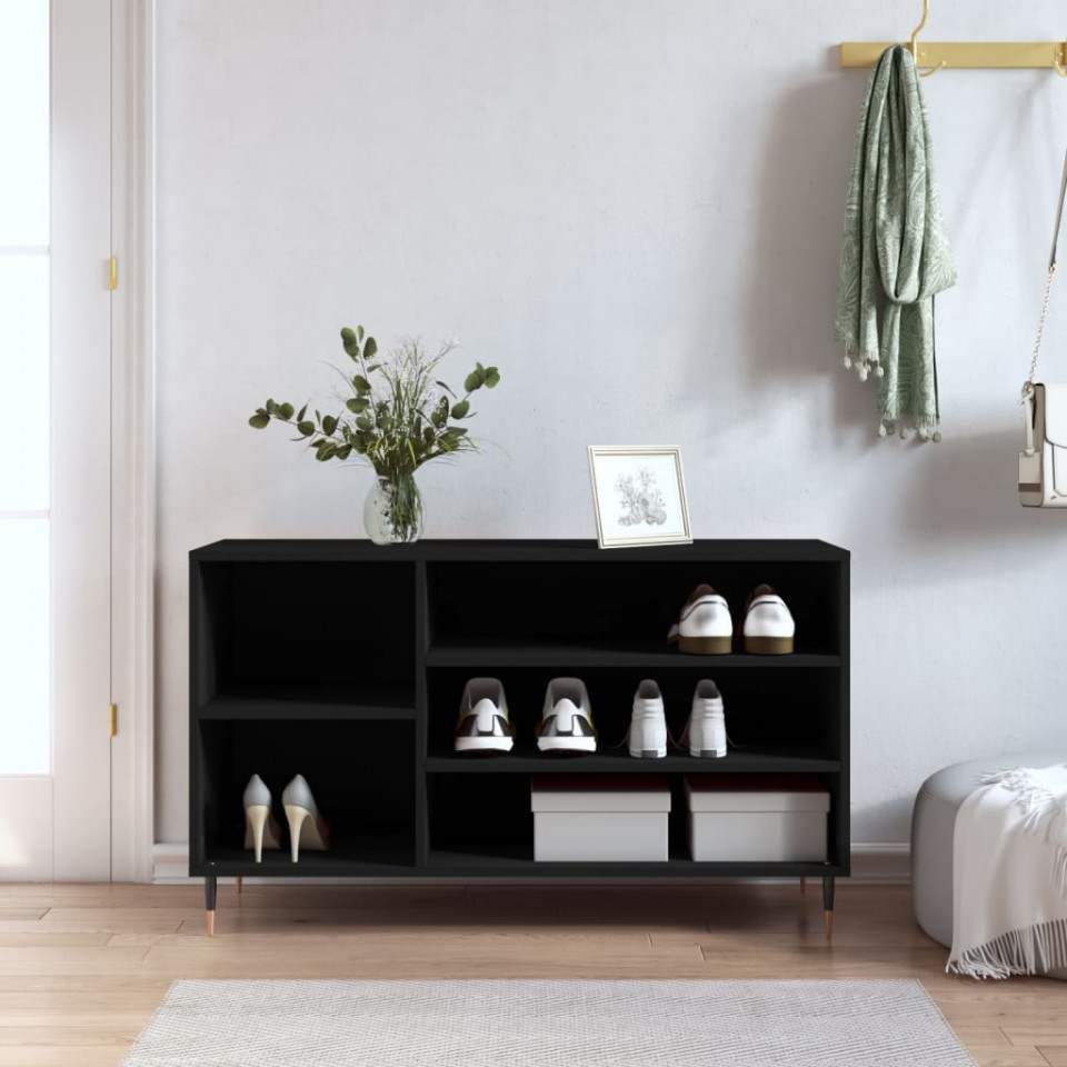 Pantofar, negru, 102x36x60 cm, lemn compozit