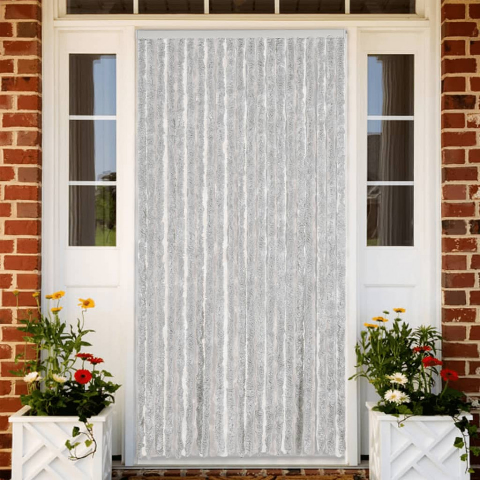 Perdea pentru insecte, gri, 90x220 cm, chenille