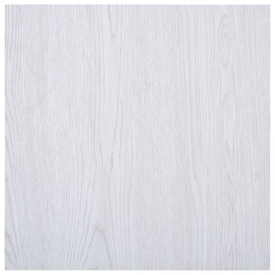 Plăci de pardoseală autoadezive, alb, 5,11 m² PVC