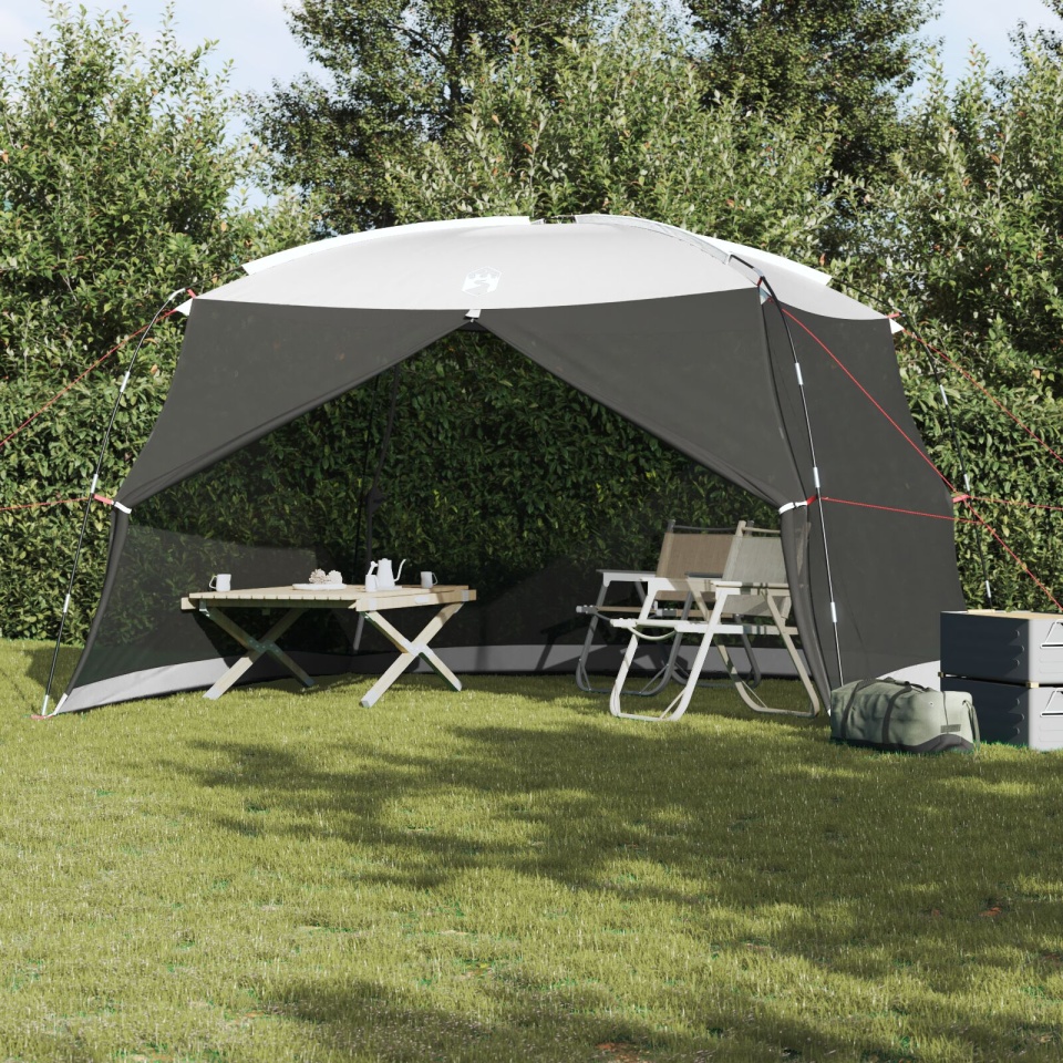 Plasă antiinsecte pentru camping cu ușă gri pentru 6 persoane, impermeabilă