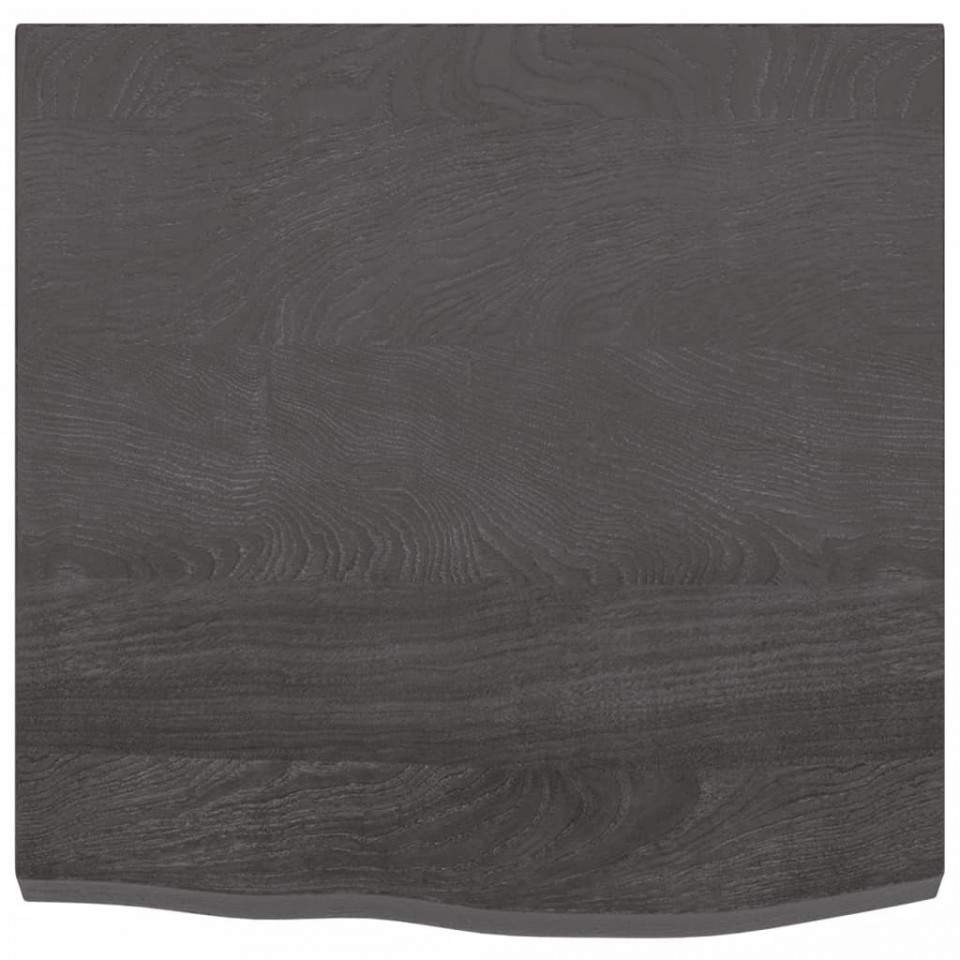Raft de perete gri închis 60x60x4 cm lemn masiv stejar tratat