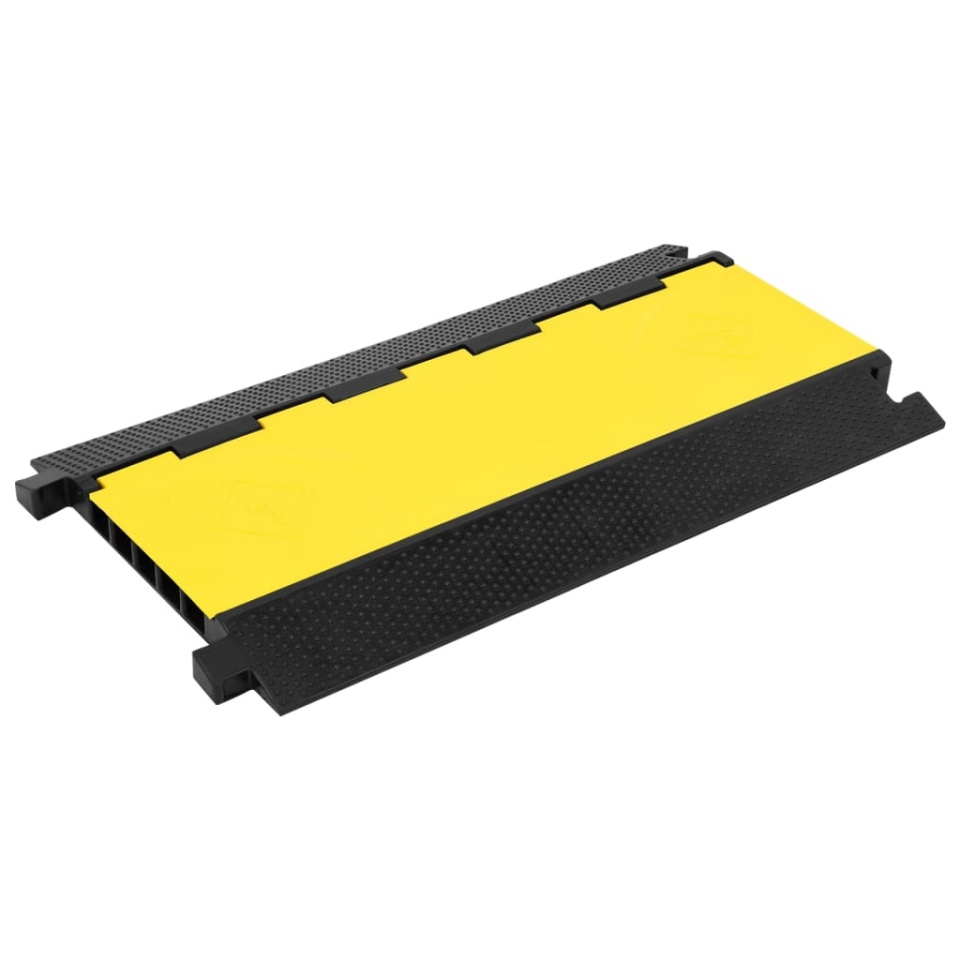 Rampă de protecție cabluri, 5 canale, 90 cm, cauciuc