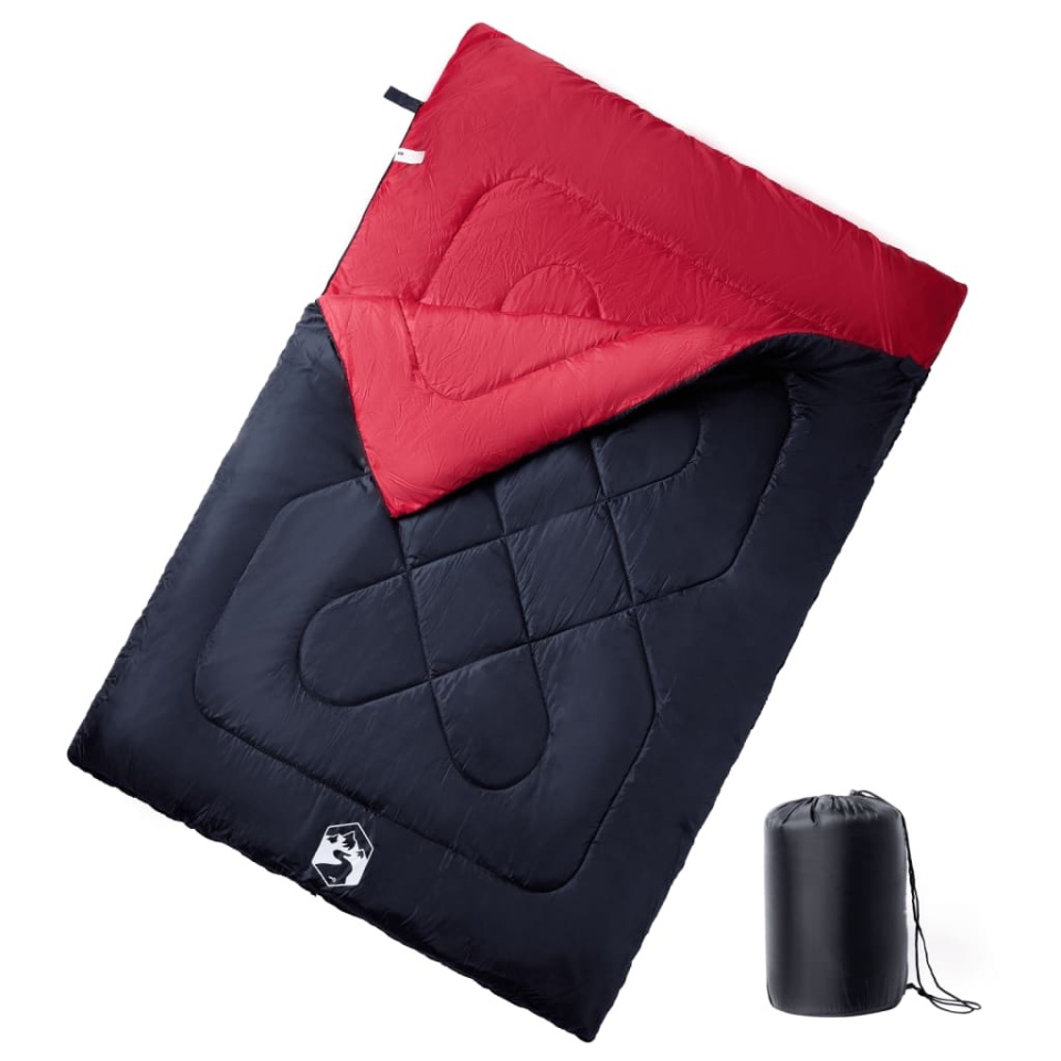 Sac de dormit dublu cu perne de camping, adulți, 3-4 anotimpuri