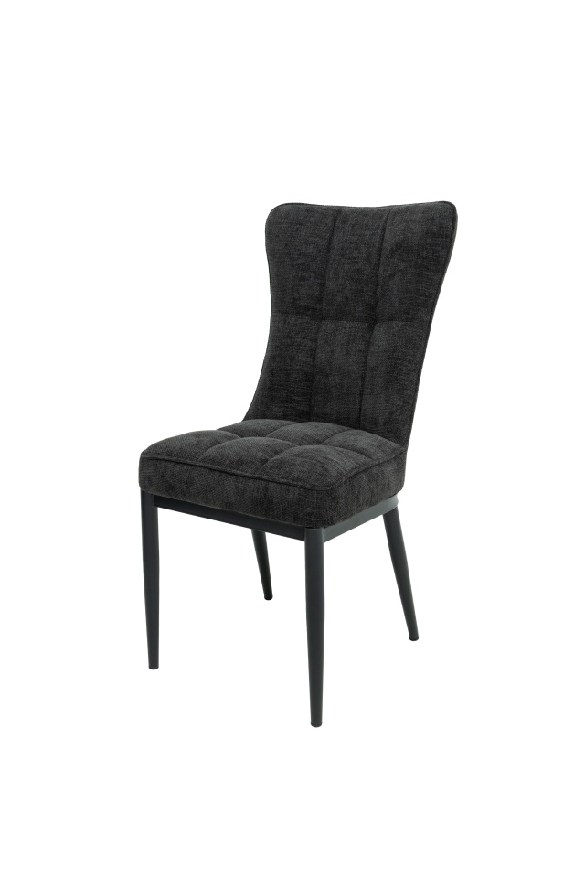 Scaun ML-3, tapitat stofa, negru