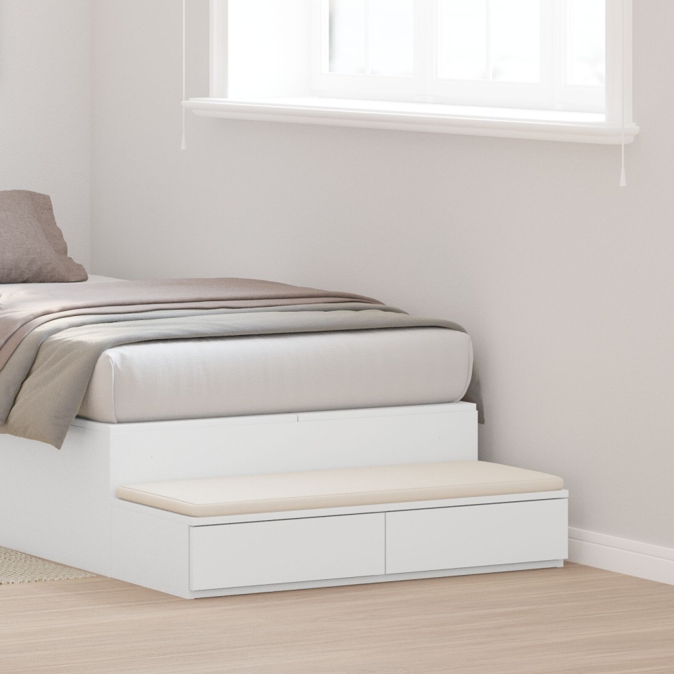 Sertar pentru Pat Alb 100x36,5x16,5 cm din Lemn Stratificat