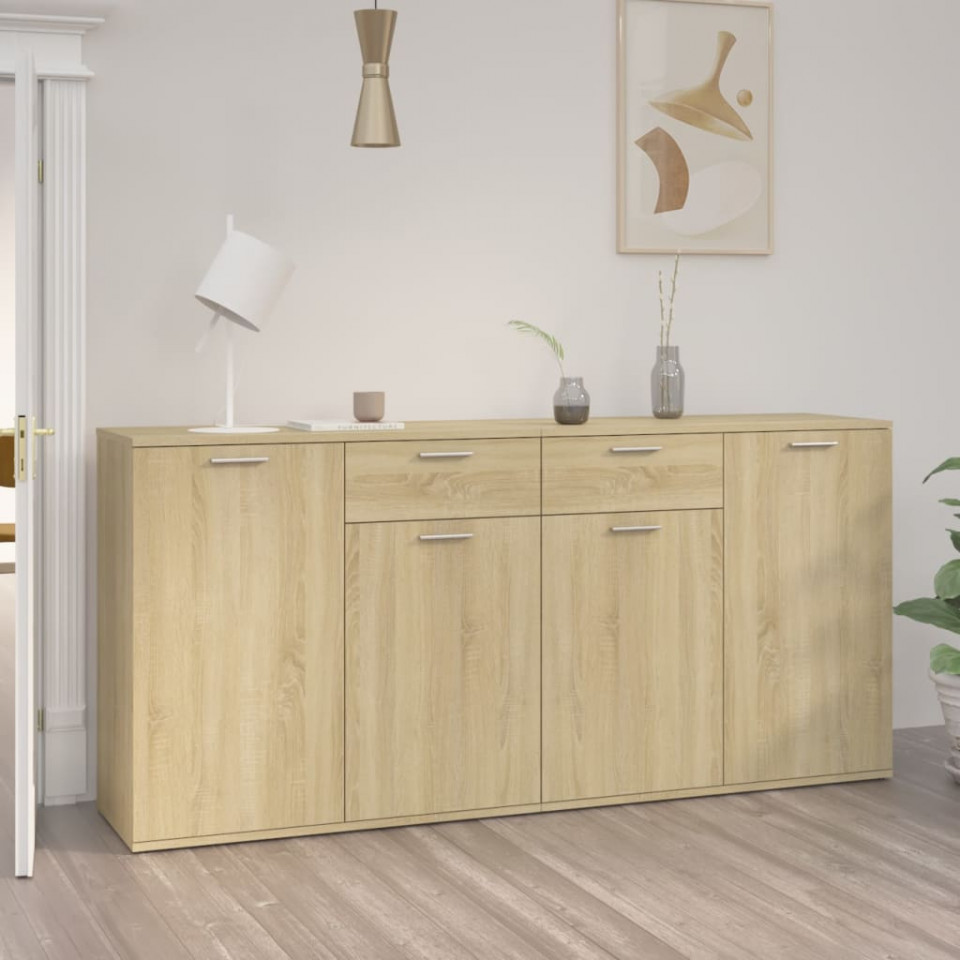 Servantă, stejar sonoma, 160x36x75 cm, lemn prelucrat