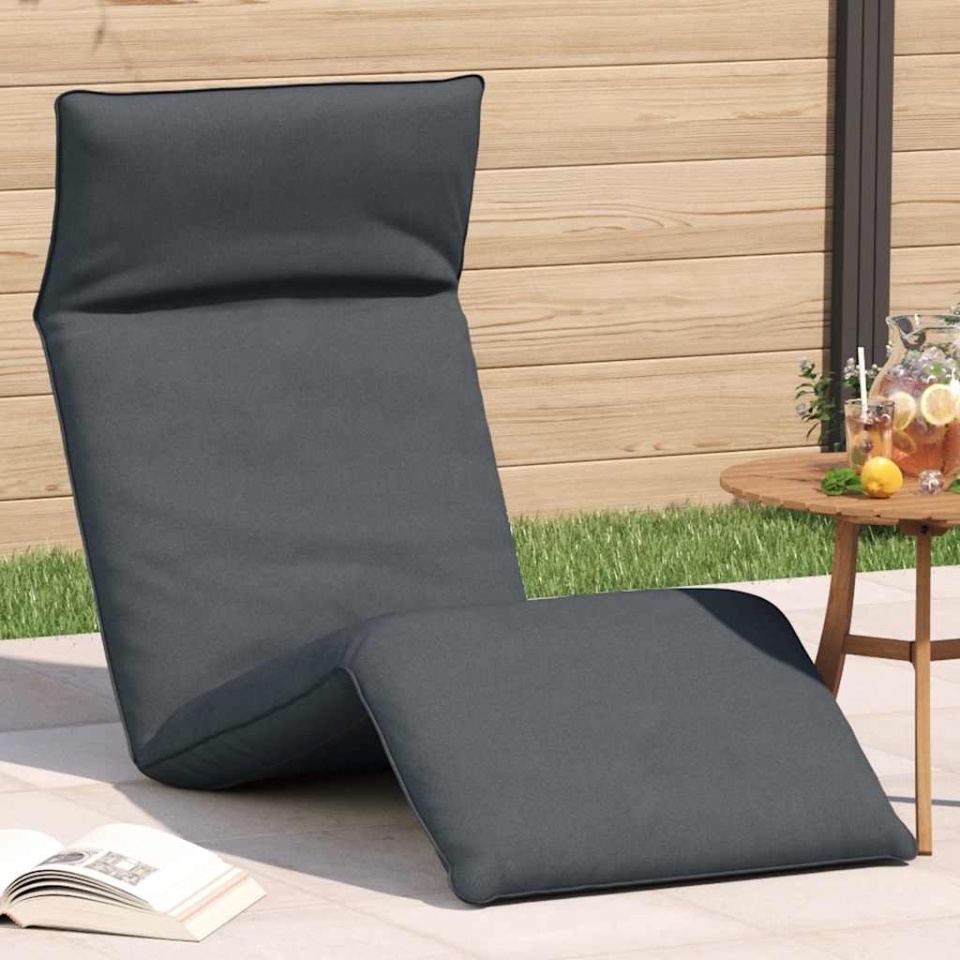 Șezlong pliabil Antracit 175x54x8,5 cm țesătură Oxford