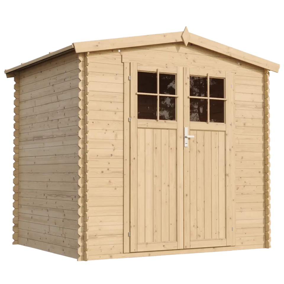 Șopron de grădină din lemn - Șopron din lemn Pent Shiplap 8 x 7 ft / 4,33 m2 - TIMBELA M369F+M369G