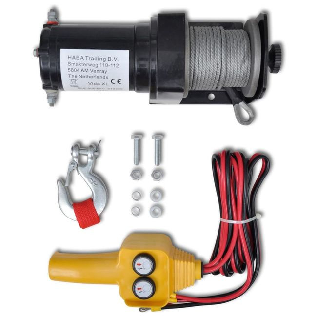 Vinci electric cu telecomandă cu fir 12 V, 907 KG 907
