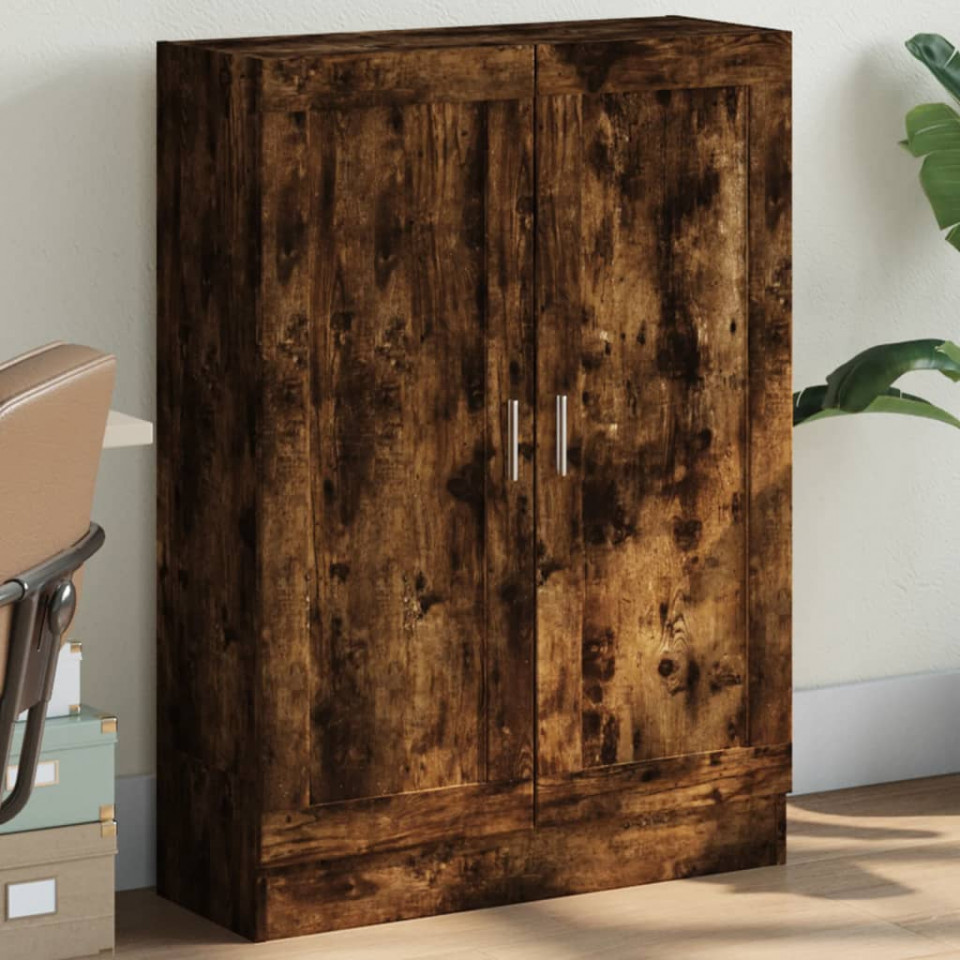 Bibliotecă, stejar fumuriu, 82,5x30,5x115 cm, lemn prelucrat