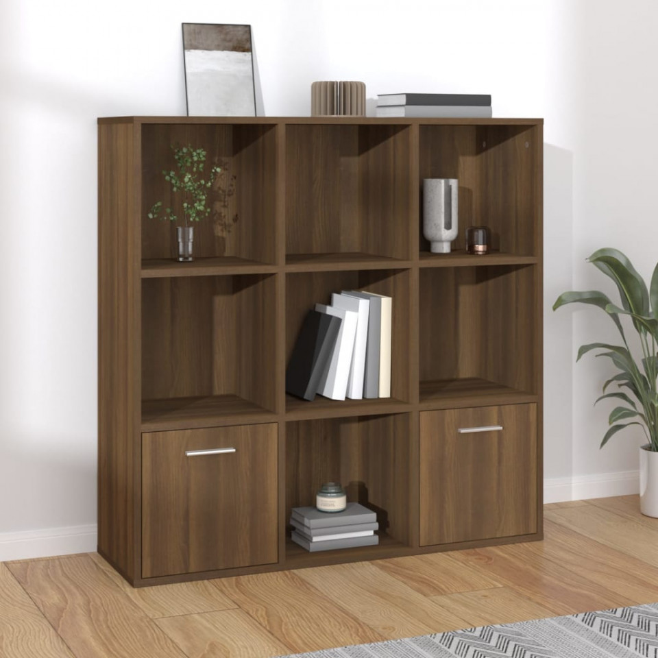 Bibliotecă, stejar maro, 98x30x98 cm