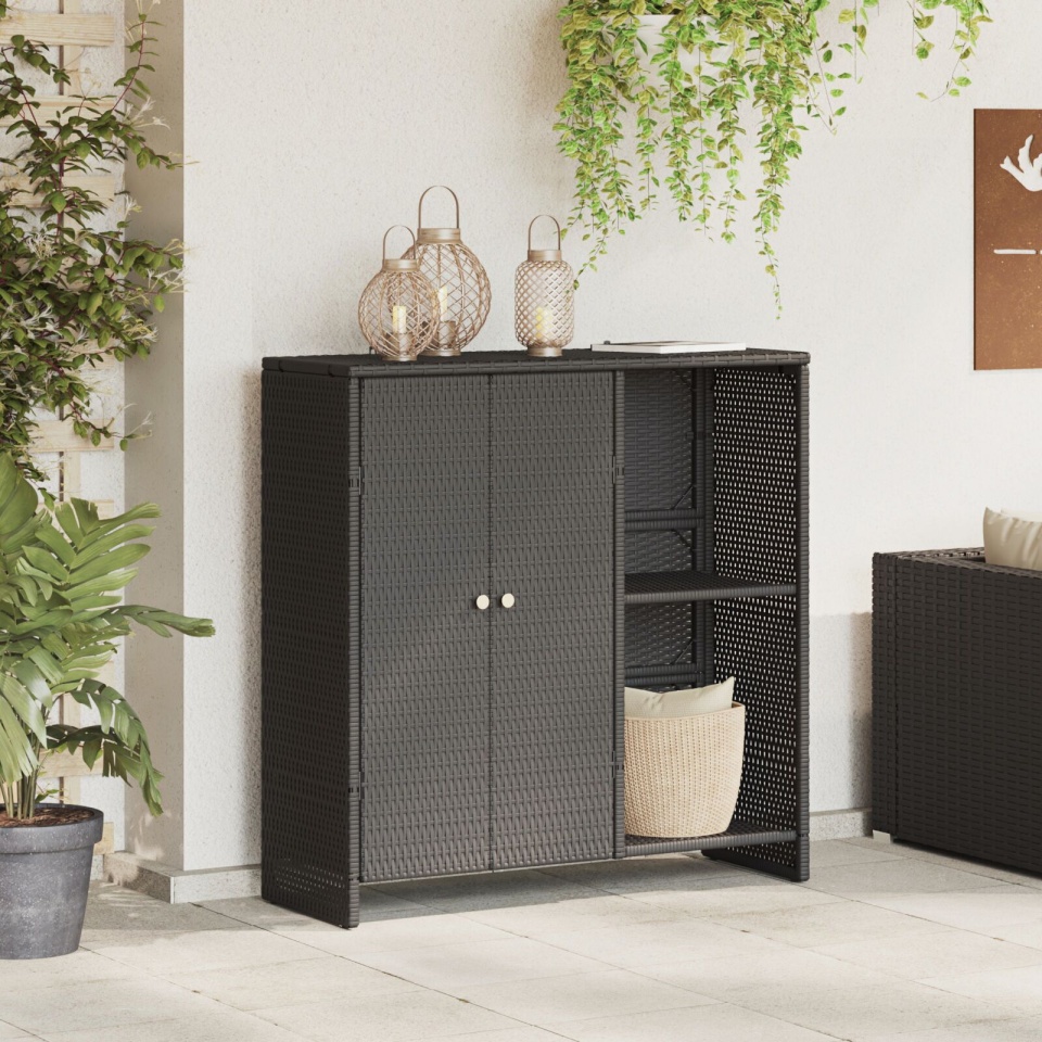Cabinet de depozitare Negru 100x36x102 cm Ratan