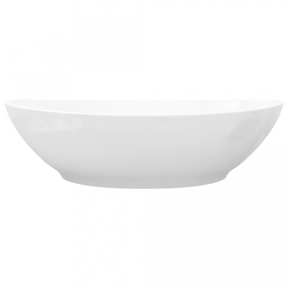 Chiuvetă ovală, alb, 40 x 33 cm, ceramică premium