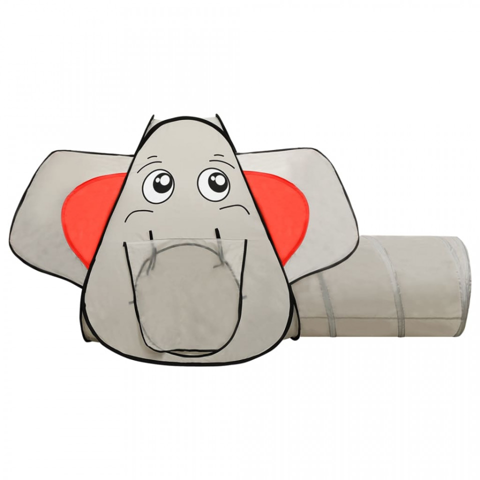Cort de joacă elefant pentru copii 250 bile, gri, 174x86x101 cm