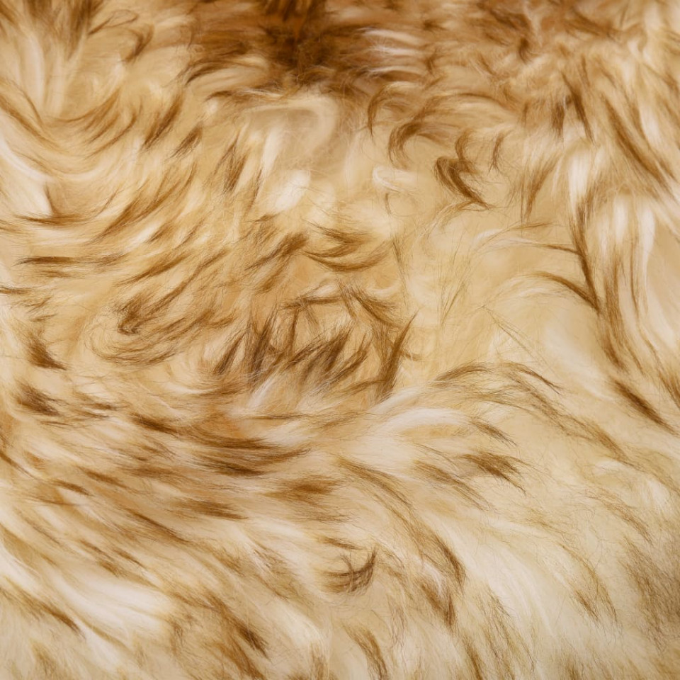 Covor din piele de oaie, maro melanj, 60 x 180 cm