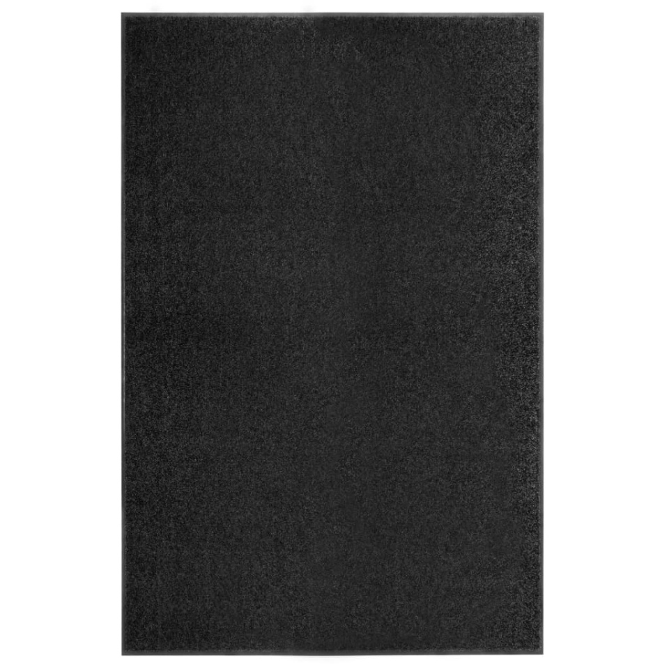 Covoraș de ușă lavabil, negru, 120 x 180 cm