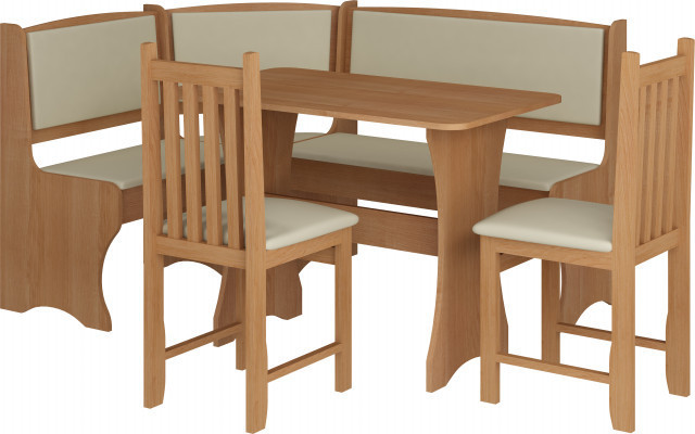 Kitchen Corner Set With Scauns B | Eco Beige/Alder