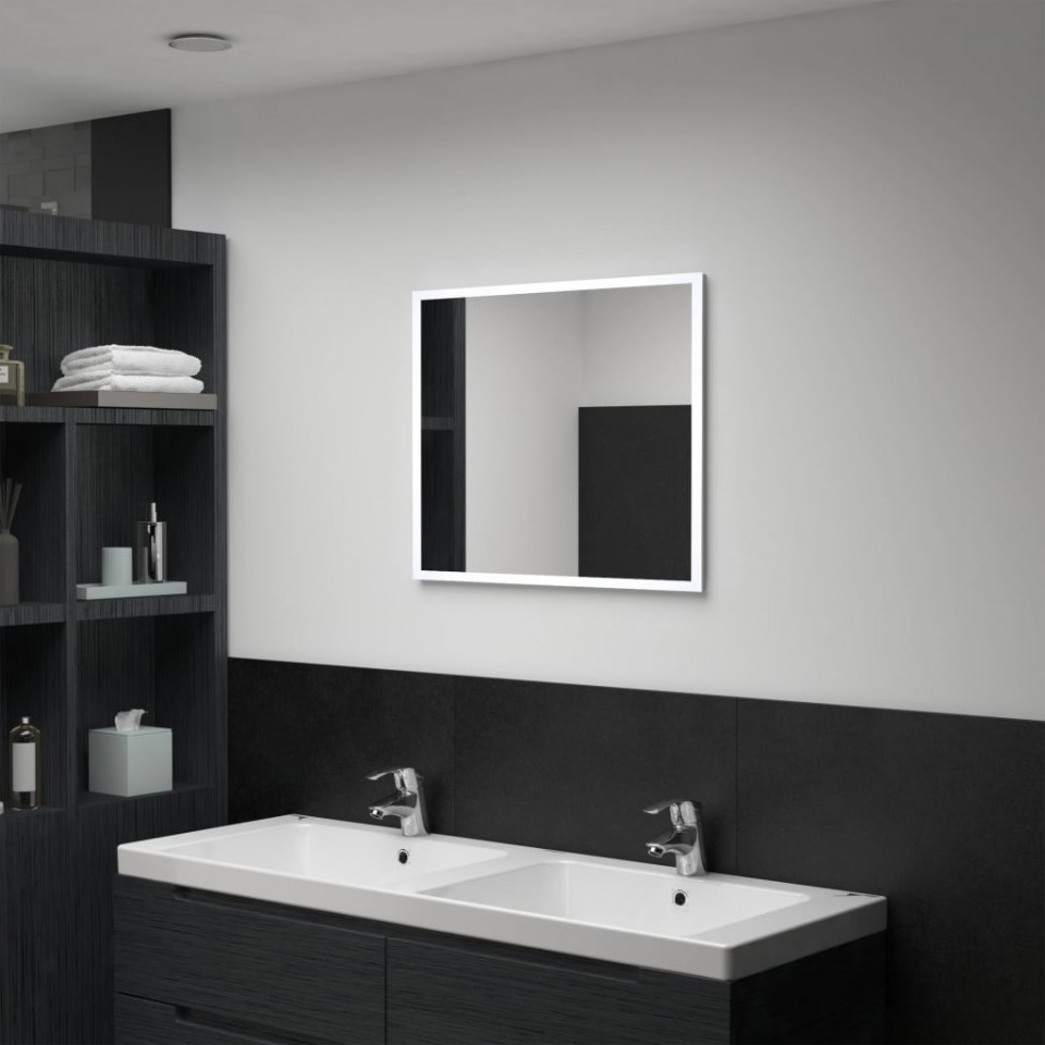 Oglindă cu LED de perete pentru baie, 60 x 50 cm baie