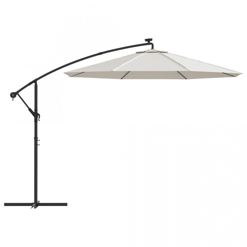 Pânză de schimb umbrelă de soare, alb nisipiu, 300 cm