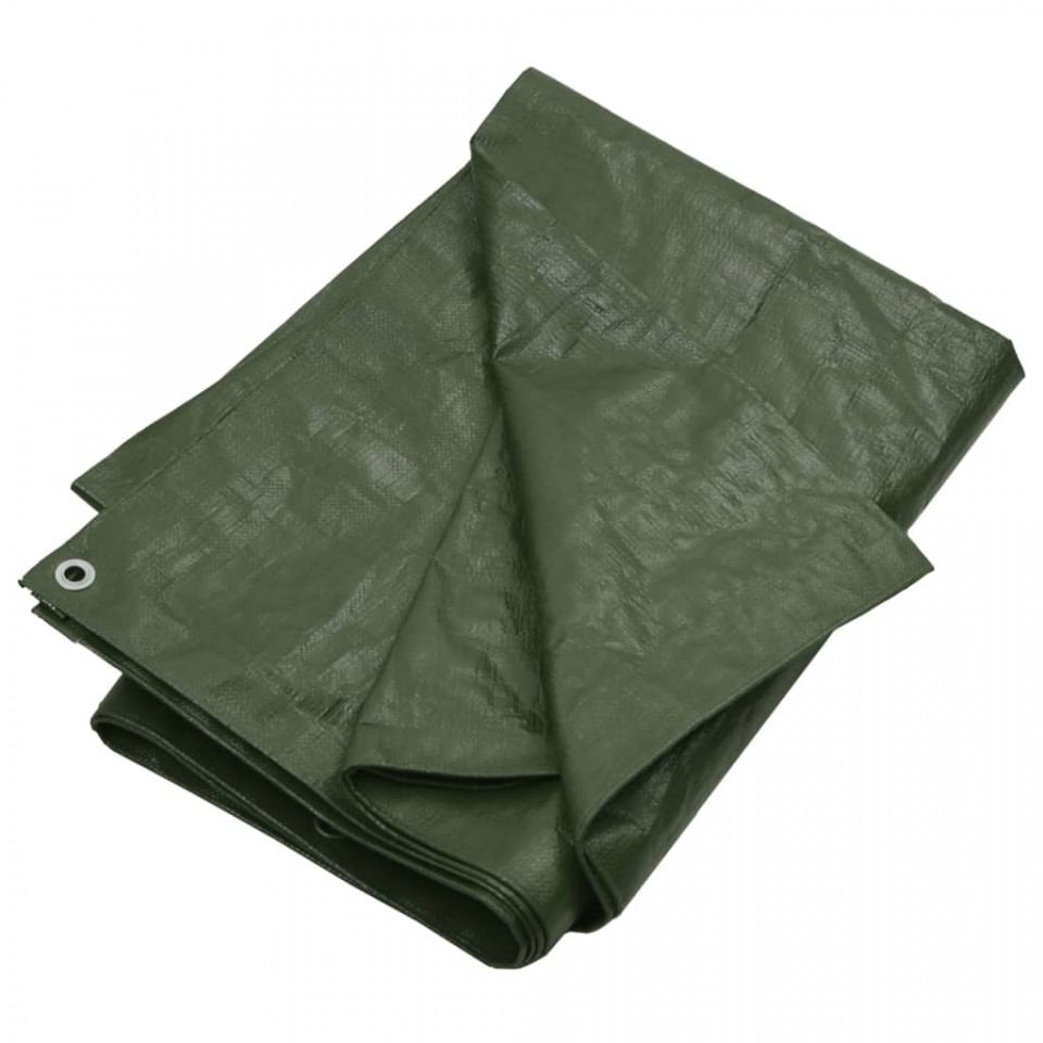 Prelată 180 g/m², verde, 6x8 m, HDPE