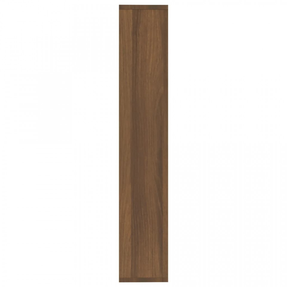 Raft de perete, stejar maro, 36x16x90 cm, lemn compozit