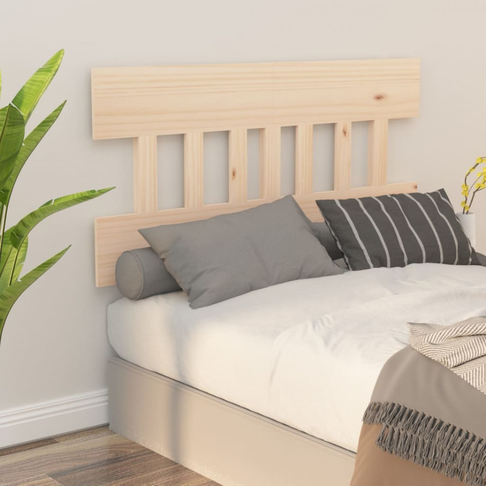 Tăblie de pat, 123,5x3x81 cm, lemn masiv de pin (si imagine noua