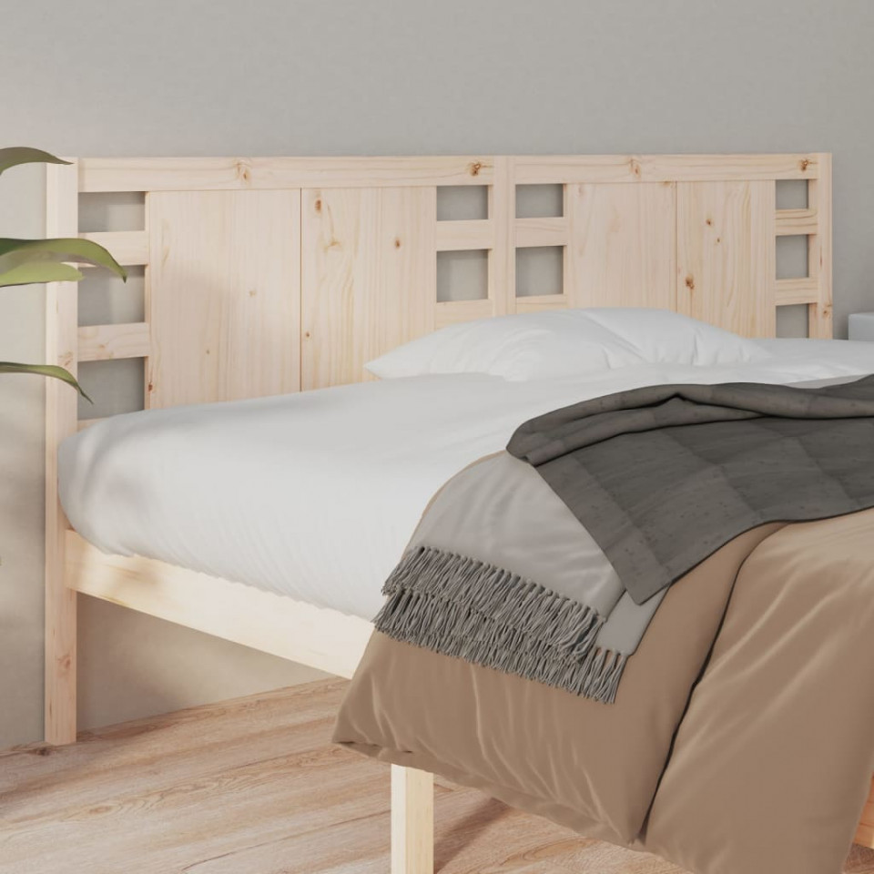 Tăblie de pat, 126x4x100 cm, lemn masiv de pin (si imagine noua