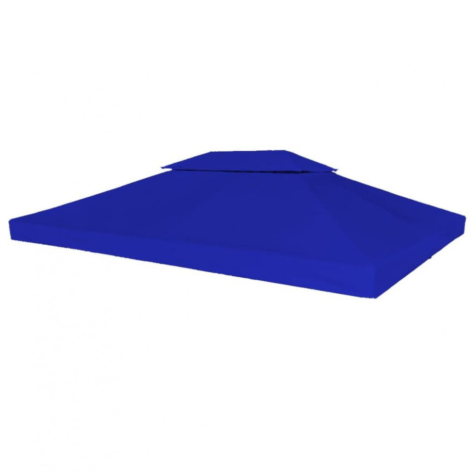 Acoperiș de pavilion, 2 niveluri, albastru, 4 x 3 m, 310 g/m²