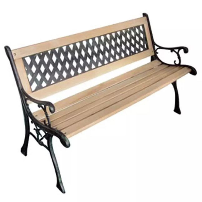 Bancă de grădină, 122 cm, lemn 122 imagine noua